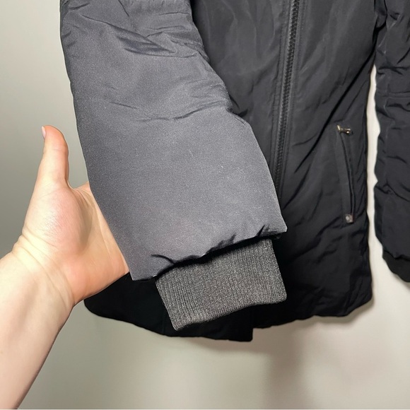 Sicily women's Black Real fur trim A line winter snow cold weather jacket in M - Picture 3 of 14